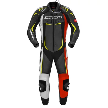 Spidi TrackWind Pro Férfi bőr motoros ruha (fekete-fehér-piros)