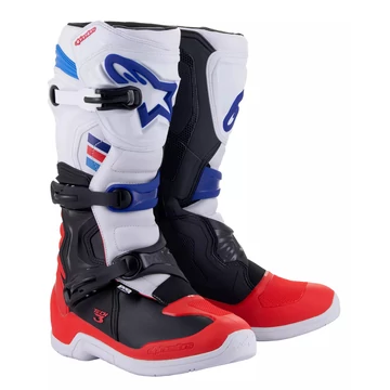 Alpinestars Tech 3 Cross/Enduro csizma (fehér-piros-kék)