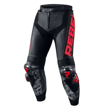 Rebelhorn Rebel bőr motoros nadrág (piros-fekete)