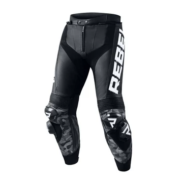 Rebelhorn Rebel bőr motoros nadrág (fehér-fekete)